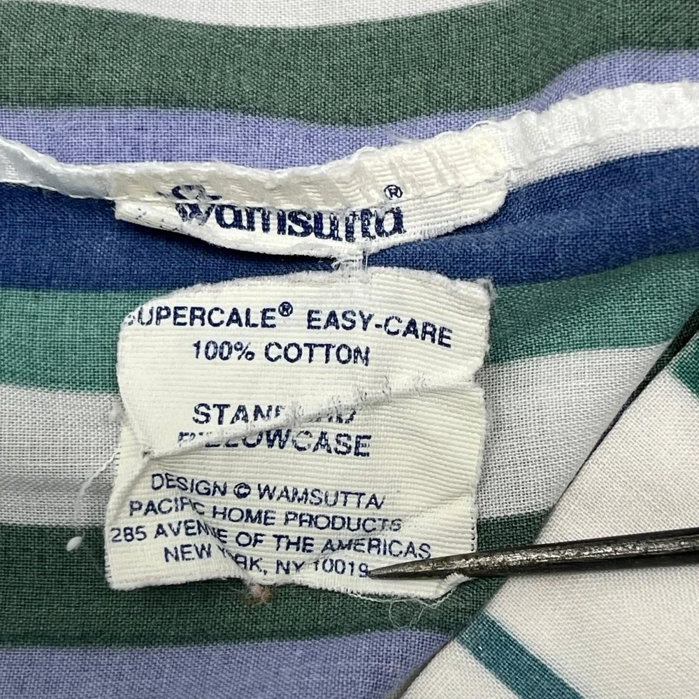 Wamsutta Supercale 100% Cotton Standard Pillowcase Set 2 Striped Multi-Color